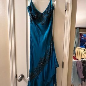 Evening wear. Beautiful sequence on dress. Worn once.